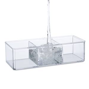 Rangement avec couvercle en bambou Marron - Bambou - Matière plastique - 23 x 8 x 10 cm