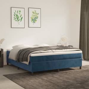 Cadre de lit 3016030-5 Bleu foncé - 160 x 35 cm