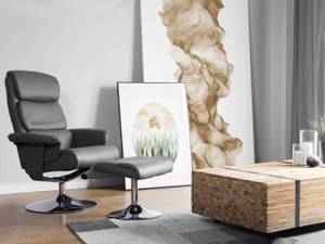 Fauteuil de relaxation LEGEND Gris - Argenté - Cuir synthétique - 50 x 103 x 80 cm
