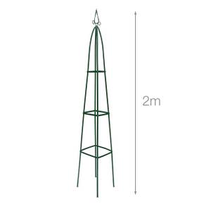 4x Rankgitter Grün - Metall - 35 x 192 x 35 cm