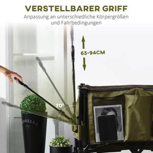 Bollerwagen 845-848V00DG Grün - Textil - 48 x 101 x 100 cm