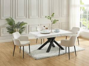 Table extensible CATONAV Imitation marbre blanc