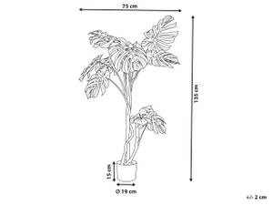 Kunstpflanze MONSTERA PLANT 75 x 135 x 75 cm