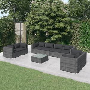 Salon de jardin (lot de 9) 3013635-16 Anthracite - Gris