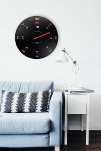 Horloge murale design THE SPEEDY. Noir - Métal - Matière plastique - 35 x 35 x 3 cm