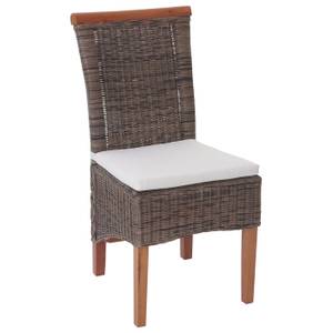 Esszimmerstuhl Savona (2er Set) Braun - Rattan - 46 x 97 x 59 cm