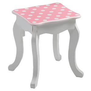 Gisele KinderSchminktisch mit Hocker Pink - Weiß - Holzwerkstoff - Massivholz - 30 x 100 x 60 cm