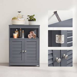 Badezimmerschrank Almaty Grau - Holzwerkstoff - 60 x 80 x 30 cm