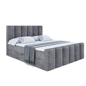 Boxspringbett BOXI1-Z Steingrau - Breite: 200 cm - H3