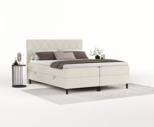 Boxspringbett Gwen mit Topper Creme - Breite: 200 cm