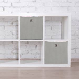 Lot de 4 boîtes de rangement gris Gris