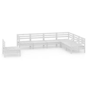 Garten-Lounge-Set Weiß - Massivholz - Holzart/Dekor - 64 x 63 x 64 cm