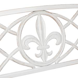 Banc de jardin en métal Marron - Blanc - Métal - 127 x 86 x 57 cm