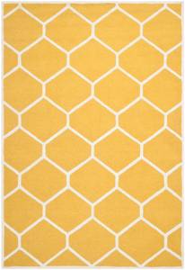 Teppich Lulu Beige - Gold - Textil - 150 x 1 x 245 cm