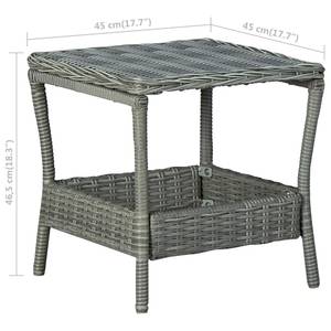 Gartentisch 3004819 Grau - Kunststoff - Polyrattan - 45 x 47 x 45 cm