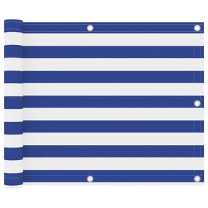 Écran de balcon 3016497-3 Bleu - Blanc - Largeur : 75 cm