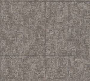 Papier peint Mosaïque Graphique Marron - Gris