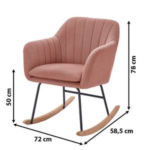 Fauteuil à bascule ELSA Rose foncé