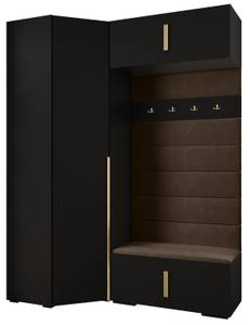 Garderobe Inova 1 Z21 Schwarz - Braun - Gold