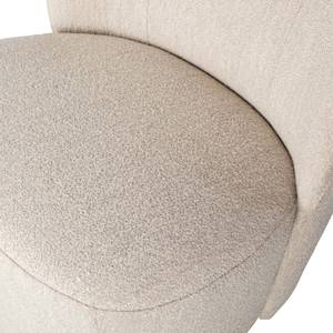 Fauteuil en tissu bouclette naturel Marron - Imitation chêne