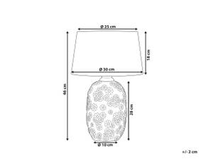 Lampe de table FERREY Beige - Gris - Blanc - Céramique - 30 x 46 x 30 cm