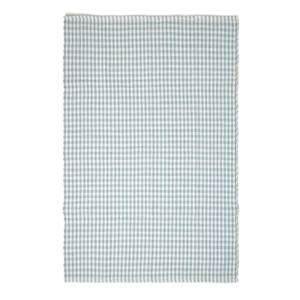 Karierter handgewebter Teppich Blau - 70 x 120 cm