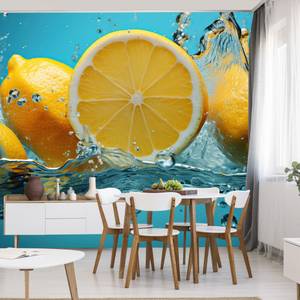 Papier Peint Citrons Agrumes Eau 3D 400 x 280 x 280 cm