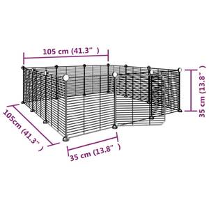 Haustierkäfig  171626 Schwarz - 105 x 35 x 105 cm