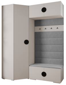 Garderobe Inova 4 Z21 Schwarz - Grau - Weiß - Schwarz