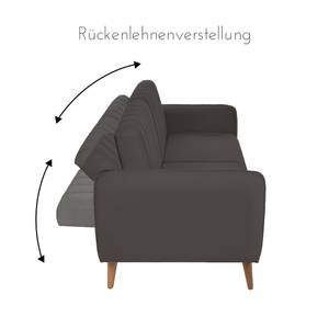 Gozos Schlafsofa 205x83x82 cm (3-Sitzer) Grau - Textil - 202 x 82 x 202 cm