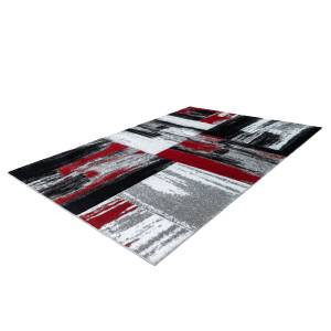 Tapis de salon moderne tissé plat LUCIO Rouge - 200 x 290 cm