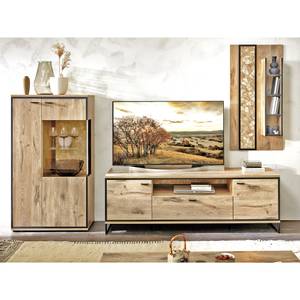 Vitrine Robin 2 Braun - Holzwerkstoff - 80 x 144 x 40 cm