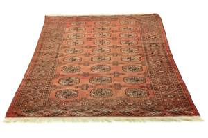 Turkaman - 174x128cm Rot - Naturfaser - 128 x 1 x 174 cm