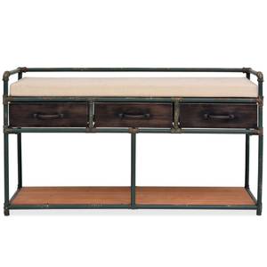 Bank 245461 Holzwerkstoff - Metall - Massivholz - Holzart/Dekor - 35 x 59 x 108 cm