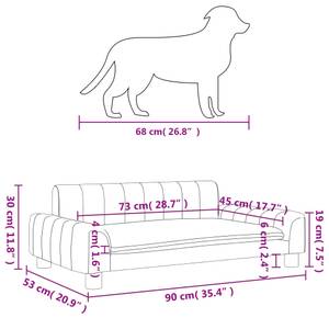 Hundebett 3015969 Schwarz - 90 x 53 cm