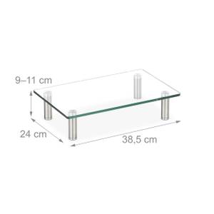 Bildschirmständer Glas Breite: 39 cm