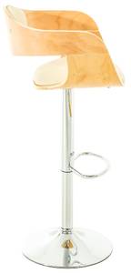 Tabouret de bar Kingston Lot de 2 Imitation hêtre - Blanc crème