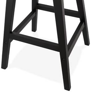 Tabouret De Bar ASPEN Noir - Marron - Chêne foncé