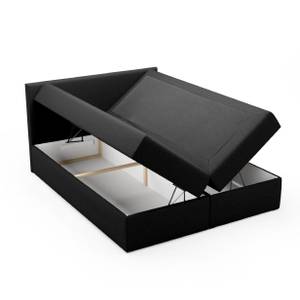 Boxspringbett Doppelbett Pinet Schwarz - Breite: 140 cm