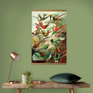 Leinenposter Kolibris Naturfaser - Textil - 60 x 60 x 80 cm