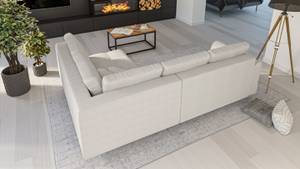 Ecksofa Amber Beige - Massivholz - Textil - Holzart/Dekor - Holz teilmassiv - 231 x 81 x 161 cm