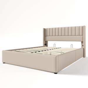 Stauraumbett Lena Beige