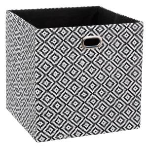 Aufbewahrungsbox mit Deckel, 31 x 31 cm Schwarz - Kunststoff - 31 x 31 x 31 cm