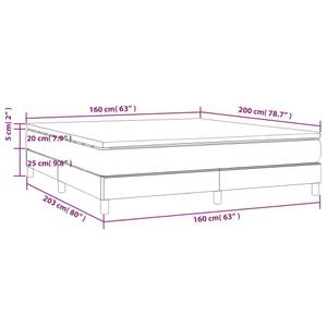 Boxspringbett 3017513-5 Dunkelgrau - 160 x 25 cm