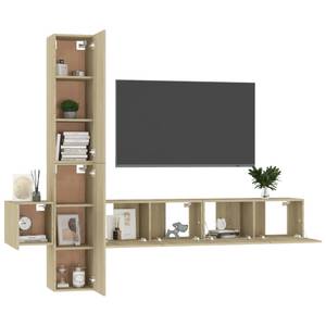 TV-Schrank 5er Set D504 Braun - Holzwerkstoff - 30 x 30 x 80 cm