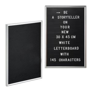 2 x Letterboard 30 x 45 cm silber Schwarz - Silber - Weiß