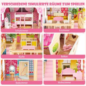 Puppenhaus TP10159PI Pink - Holzwerkstoff - 30 x 91 x 59 cm