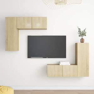 TV-Schrank 4er Set D626 Braun - Holzwerkstoff - 30 x 30 x 80 cm