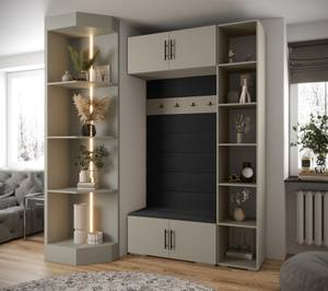 Garderobe Inova 3 Z20 Schwarz - Grau - Schwarz