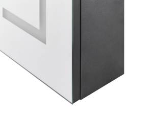 Bad-Spiegelschrank MAZARREDO Schwarz - Silber